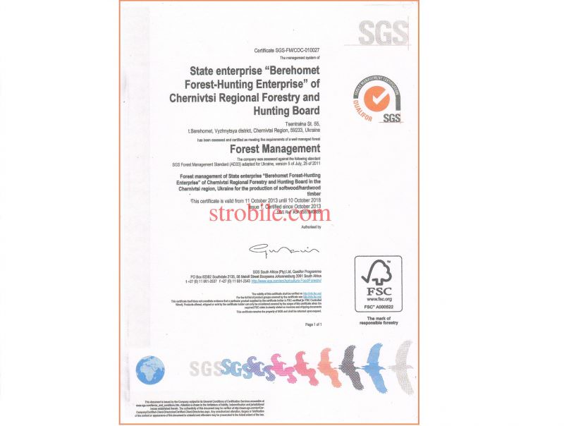 Raw-materials for the product come from sustainable FSC forests